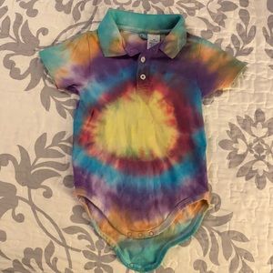 5/$25 Hand Tie Dyed Polo Onesie
